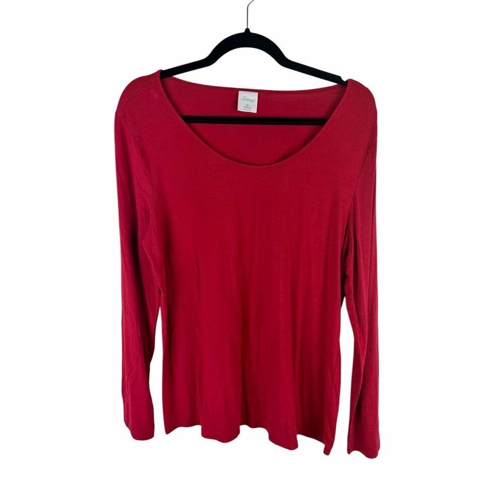 Soma Red Long Sleeve Sleep Shirt- Size M